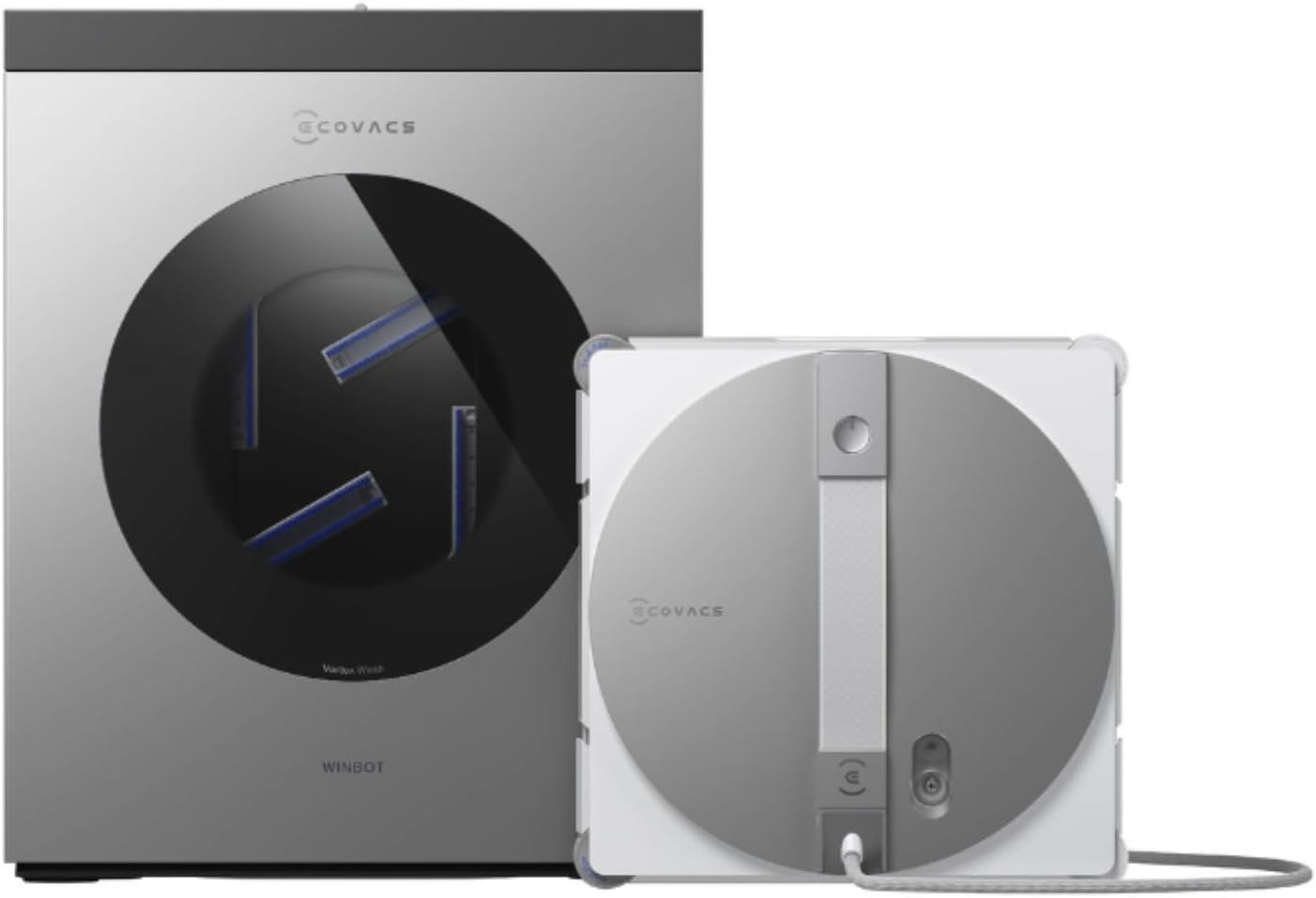 ECOVACS WINBOT W3 OMNI Fensterputzroboter mit Multifunktionsstation, Automatische Reinigung der Wischpads