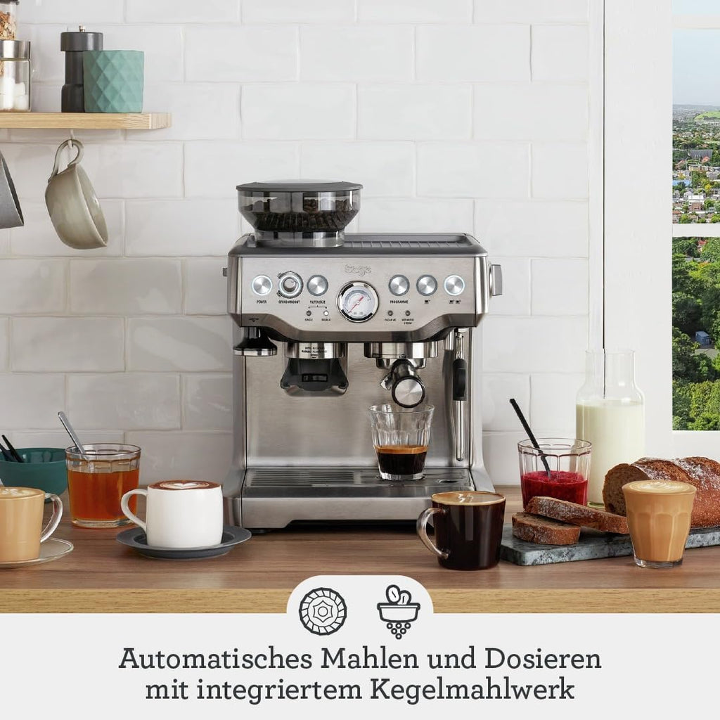 Sage - The Barista Express - Kaffeemaschine mit manuellem Milchaufschäumer & Mahlwerk