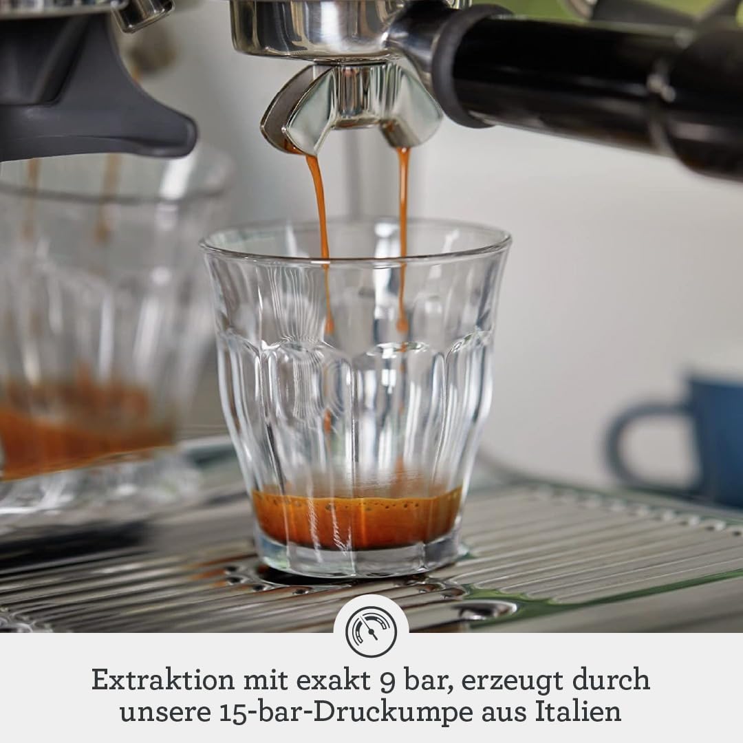 Sage - The Barista Express - Kaffeemaschine mit manuellem Milchaufschäumer & Mahlwerk