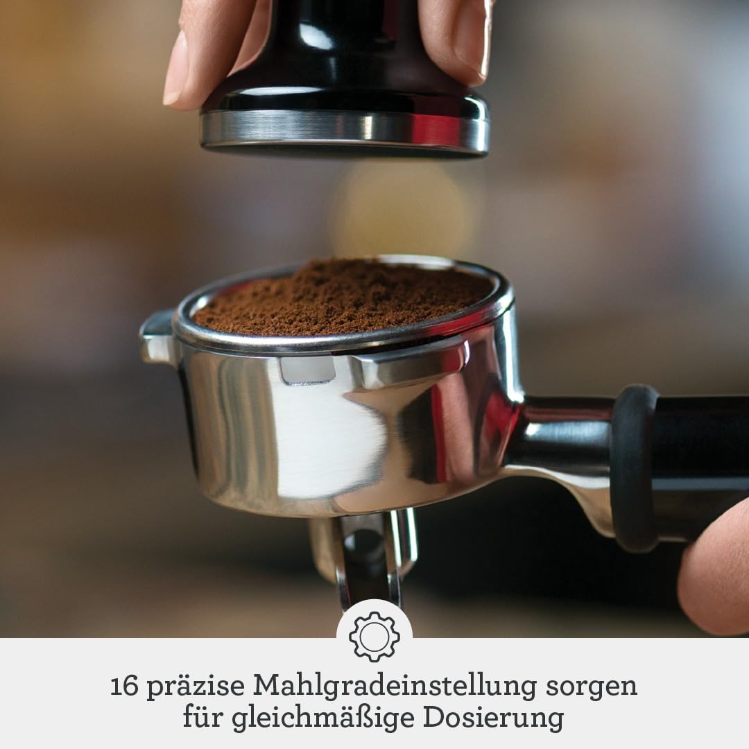 Sage - The Barista Express - Kaffeemaschine mit manuellem Milchaufschäumer & Mahlwerk
