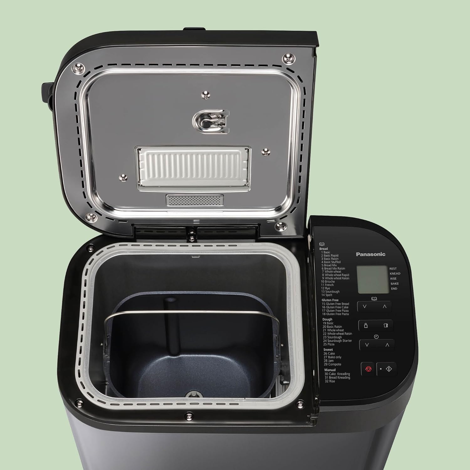 Panasonic SD-YR2540 Premium Grau Vollautomatischer Brotbackautomat, horizontales Design und Hefespender