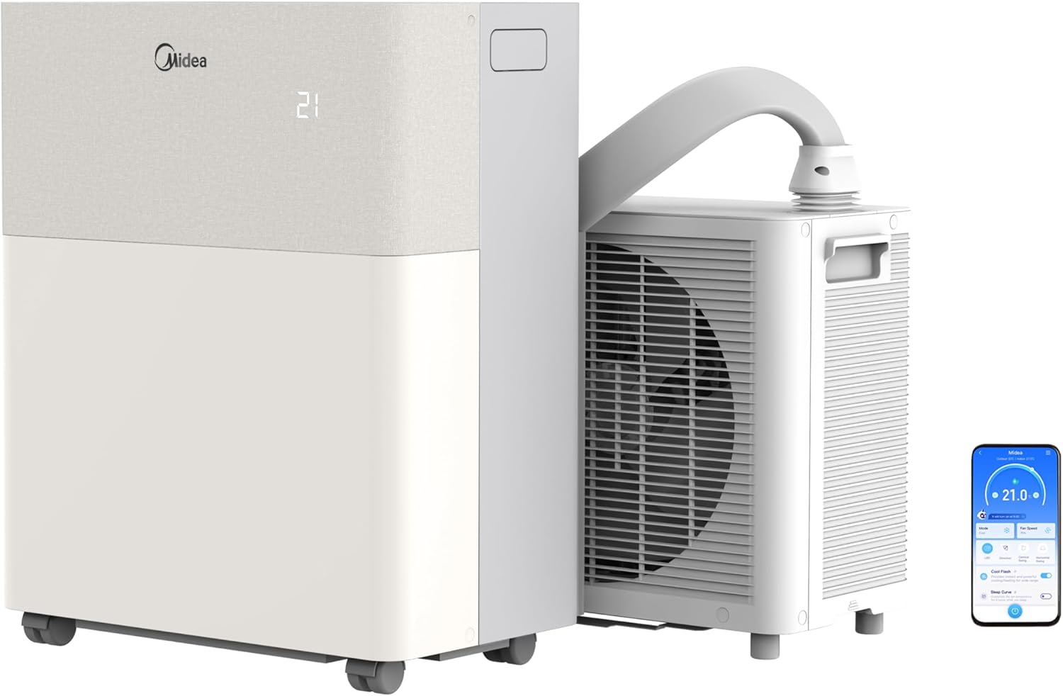 Midea PortaSplit-E Mobile Klimaanlage,Kühlen A++/Heizen A+, 12000 BTU 3,5kW,Mini-Split-Klimaanlage