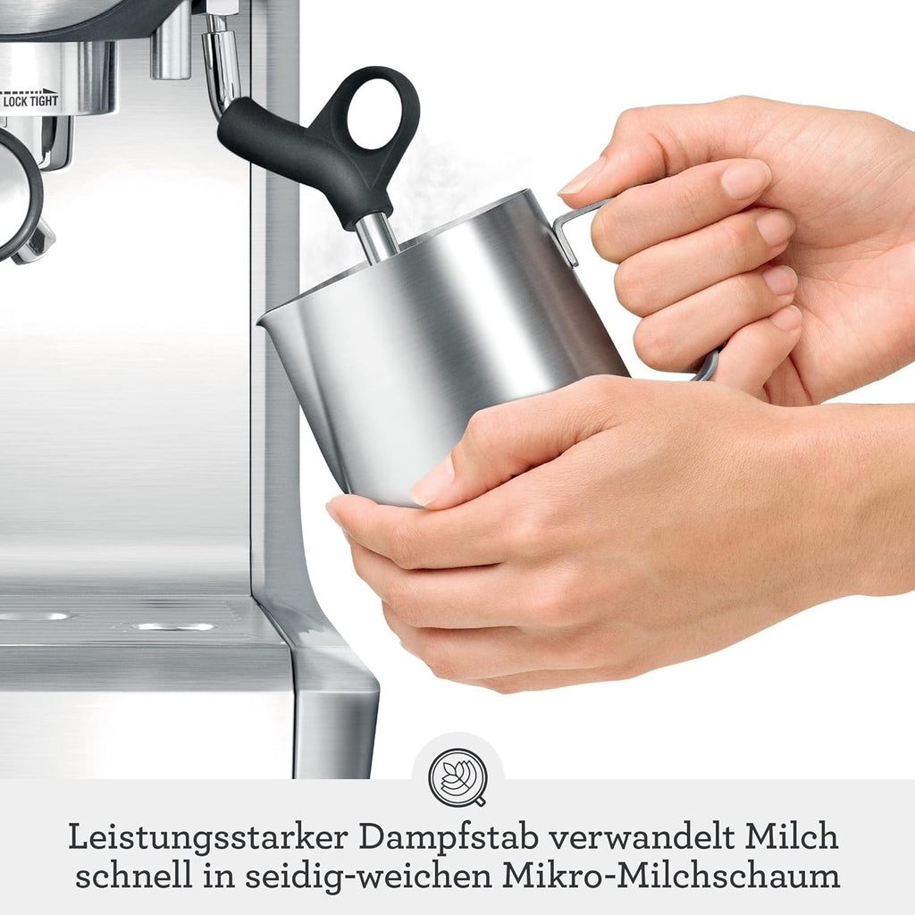 Sage - The Barista Express - Kaffeemaschine mit manuellem Milchaufschäumer & Mahlwerk