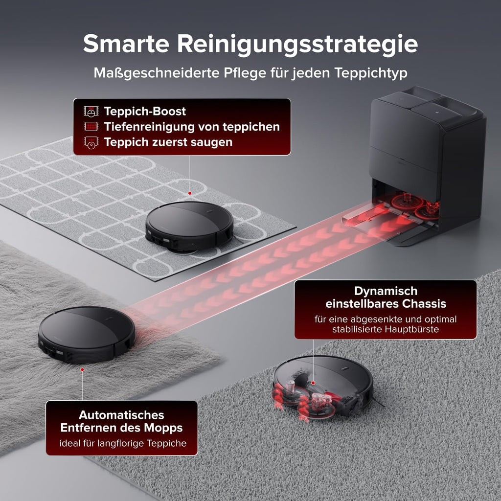 roborock Saros 20 Saugroboter mit Wischfunktion&angebbarem Wischmopp, AdaptiLift Chassis 3.0, 36.000 Pa Saugkraft